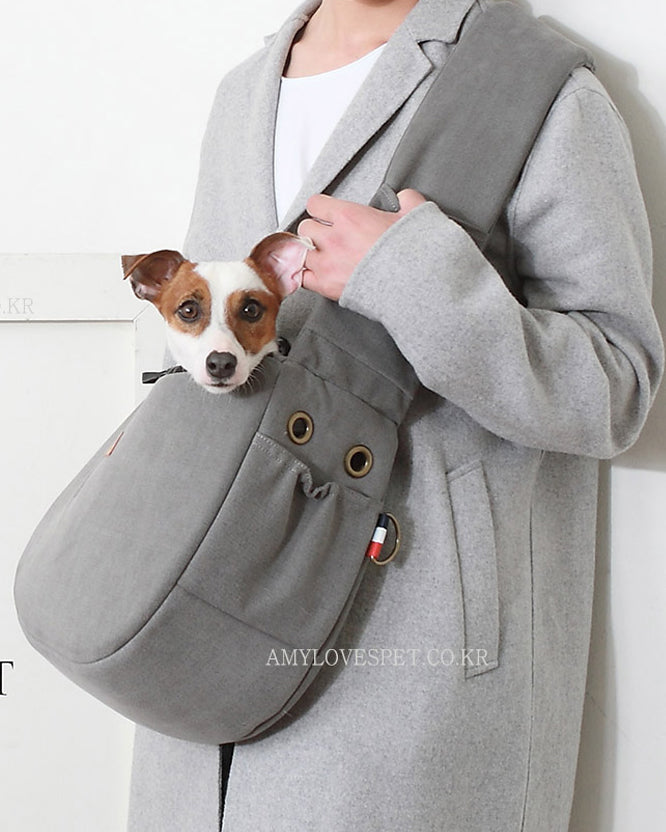 Half Sling Crossbody Bag in Cozy Grey Carry AMY LOVES PET   