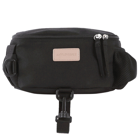 Hands-Free Hip Bag in Black Human AMY LOVES PET   