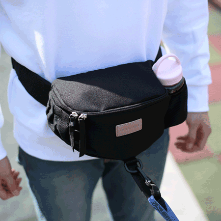 Hands-Free Hip Bag in Black Human AMY LOVES PET   