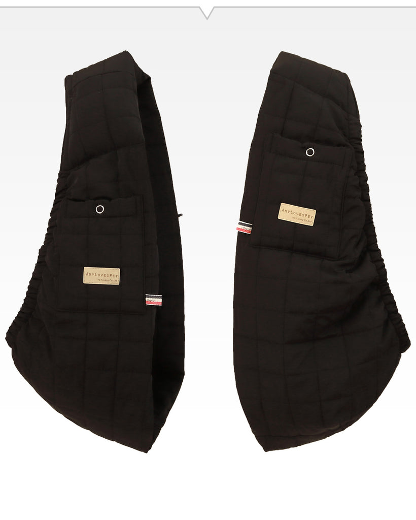 Hug-Me Sling in Quilted Black Carry AMY LOVES PET   