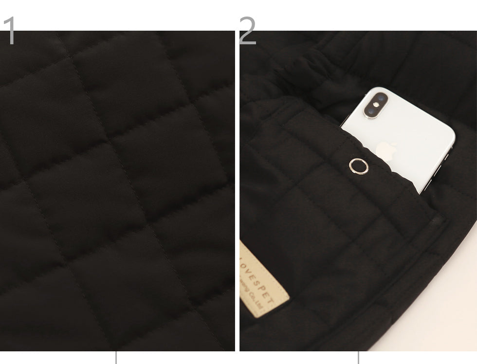 Hug-Me Sling in Quilted Black Carry AMY LOVES PET   