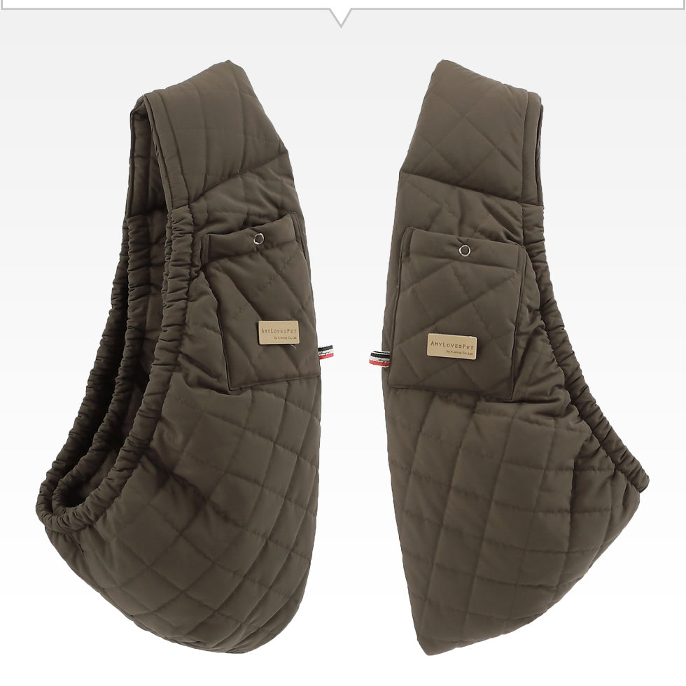 Hug-Me Sling in Quilted Khaki (FINAL SALE) Carry AMY LOVES PET   