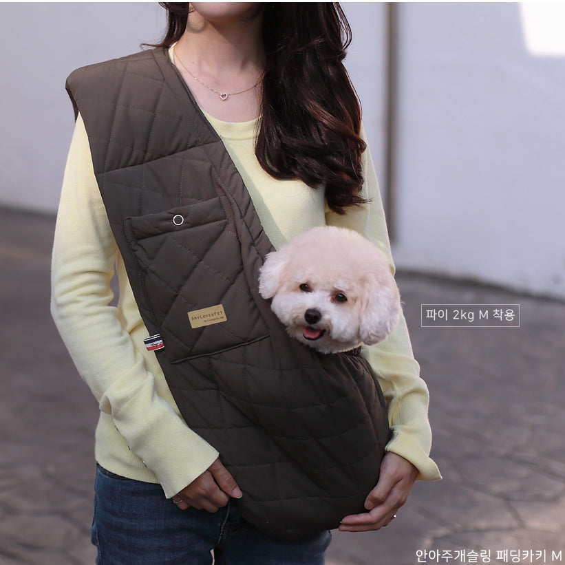Hug-Me Sling in Quilted Khaki (FINAL SALE) Carry AMY LOVES PET   