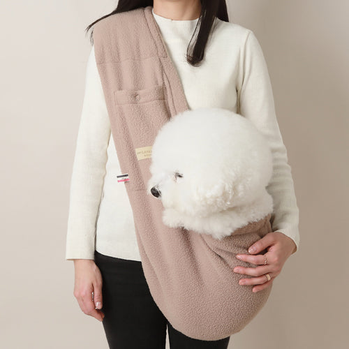 ALP | Hug-Me Sling in Caramel Wooly Fleece Carry AMY LOVES PET   