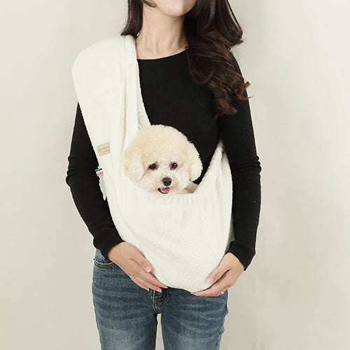 ALP | Hug-Me Sling in Cream Wooly Fleece Carry AMY LOVES PET   