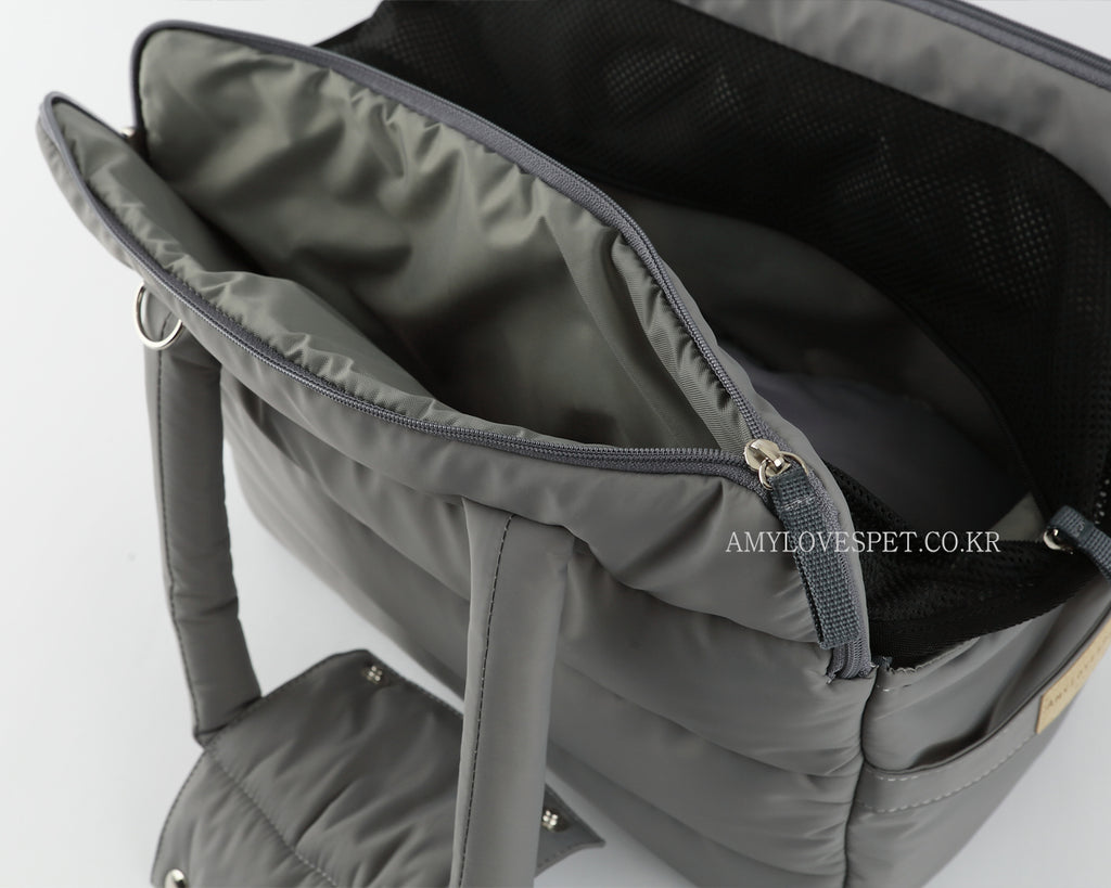 AMY LOVES PET | Rene Padded Shoulder Bag in Black Carry AMY LOVES PET   