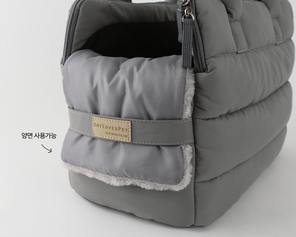 AMY LOVES PET | Rene Padded Shoulder Bag in Black Carry AMY LOVES PET   