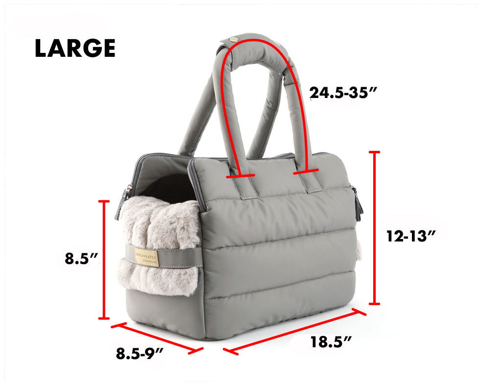 AMY LOVES PET | Rene Padded Shoulder Bag in Black Carry AMY LOVES PET   