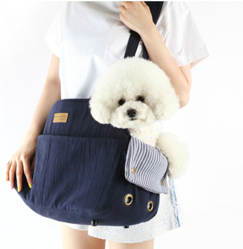 ALP | V Shoulder Bag in Navy Carry AMY LOVES PET   