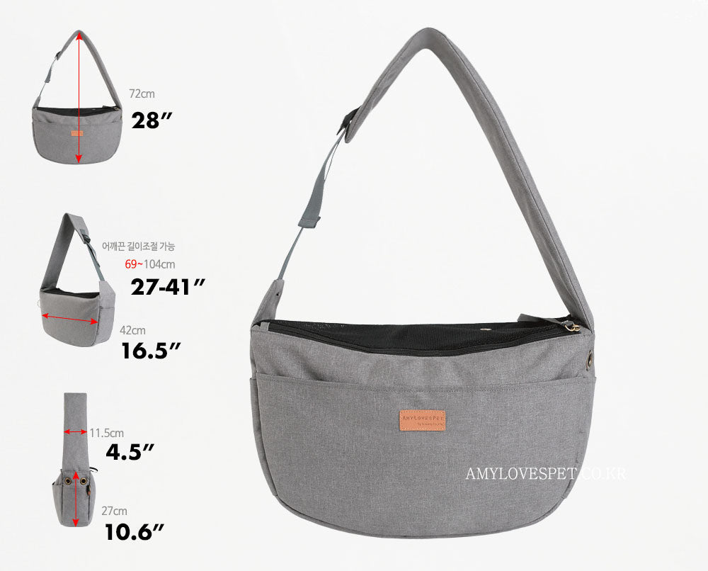 ALP | Haru Sling Bag in Light Grey Carry AMY LOVES PET   