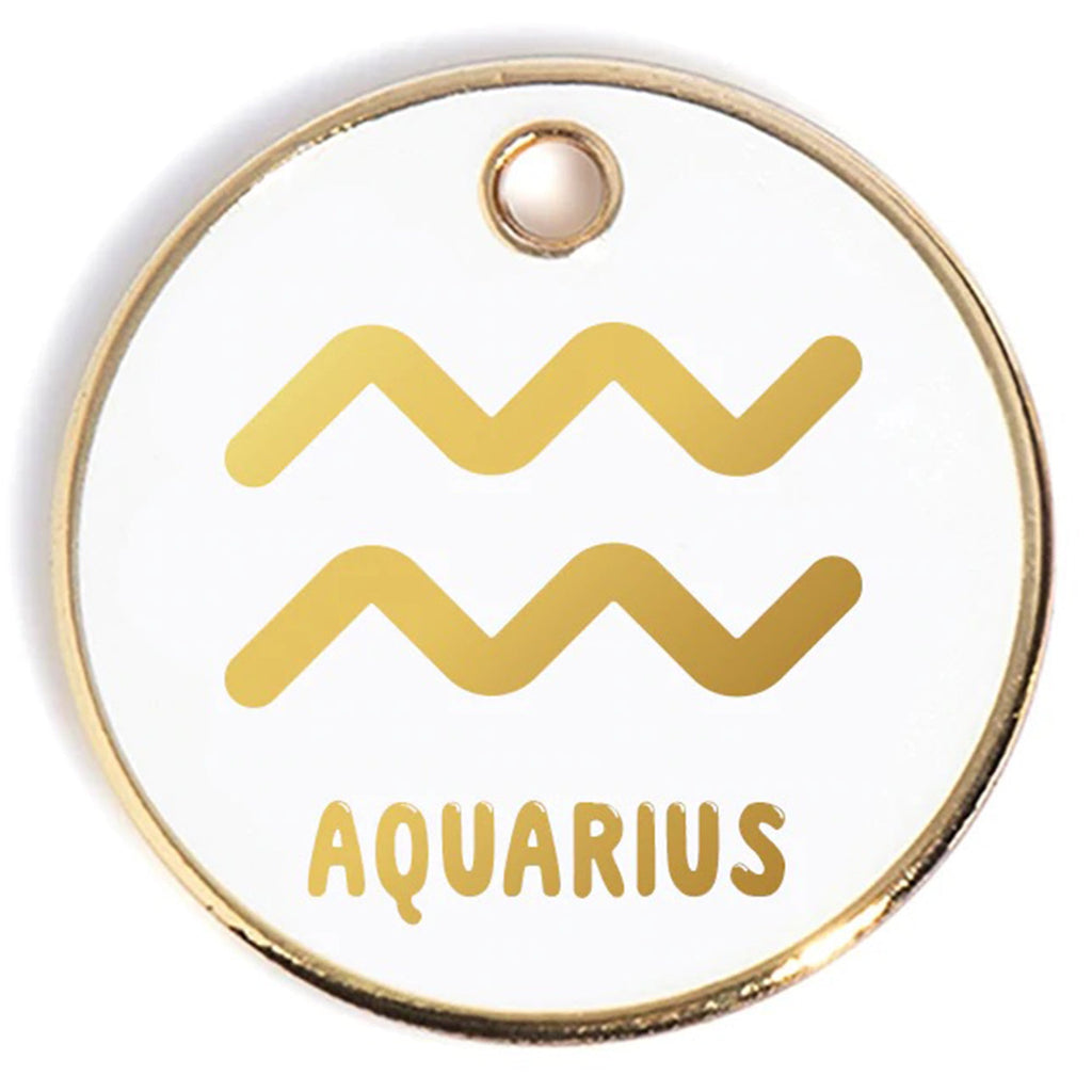 What's Your Sign? Custom Dog Tag (Custom/Drop-Ship) Accessories TRILL PAWS Aquarius  