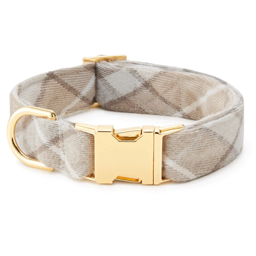 Andover Plaid Flannel Dog Collar (Made in the USA) (FINAL SALE) Dog Collar THE FOGGY DOG   