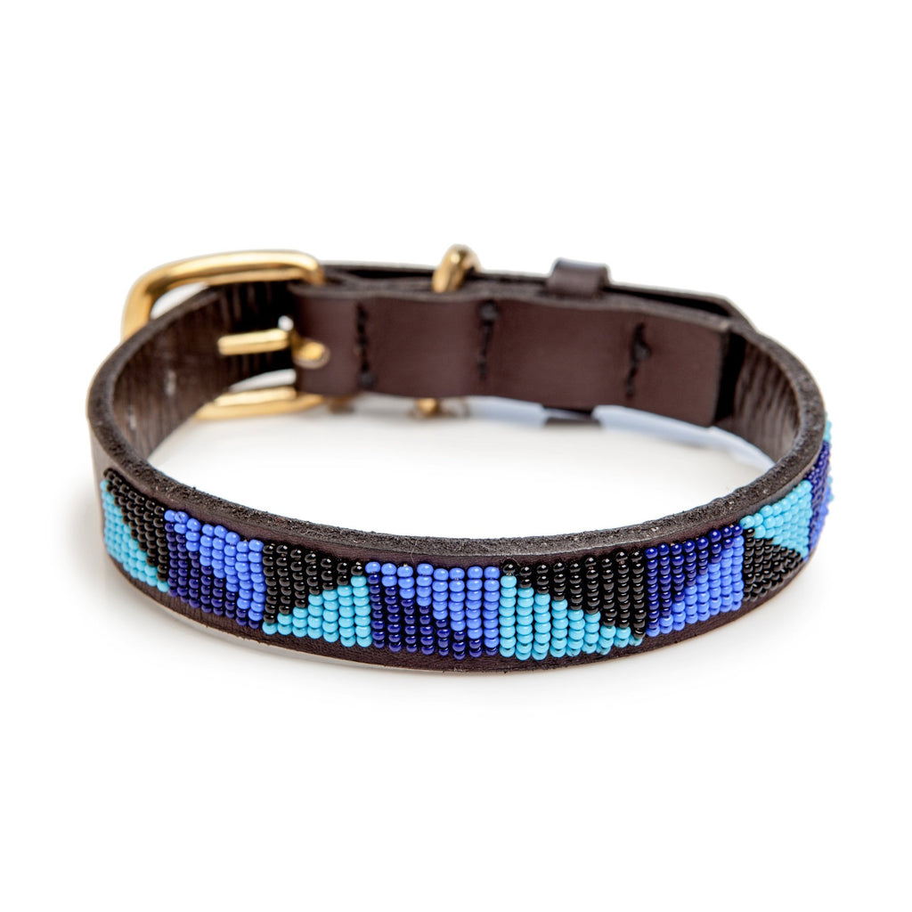 BEADWORKS KENYA | Ziggy Blue Beaded Collar Collar BEADWORKS KENYA   
