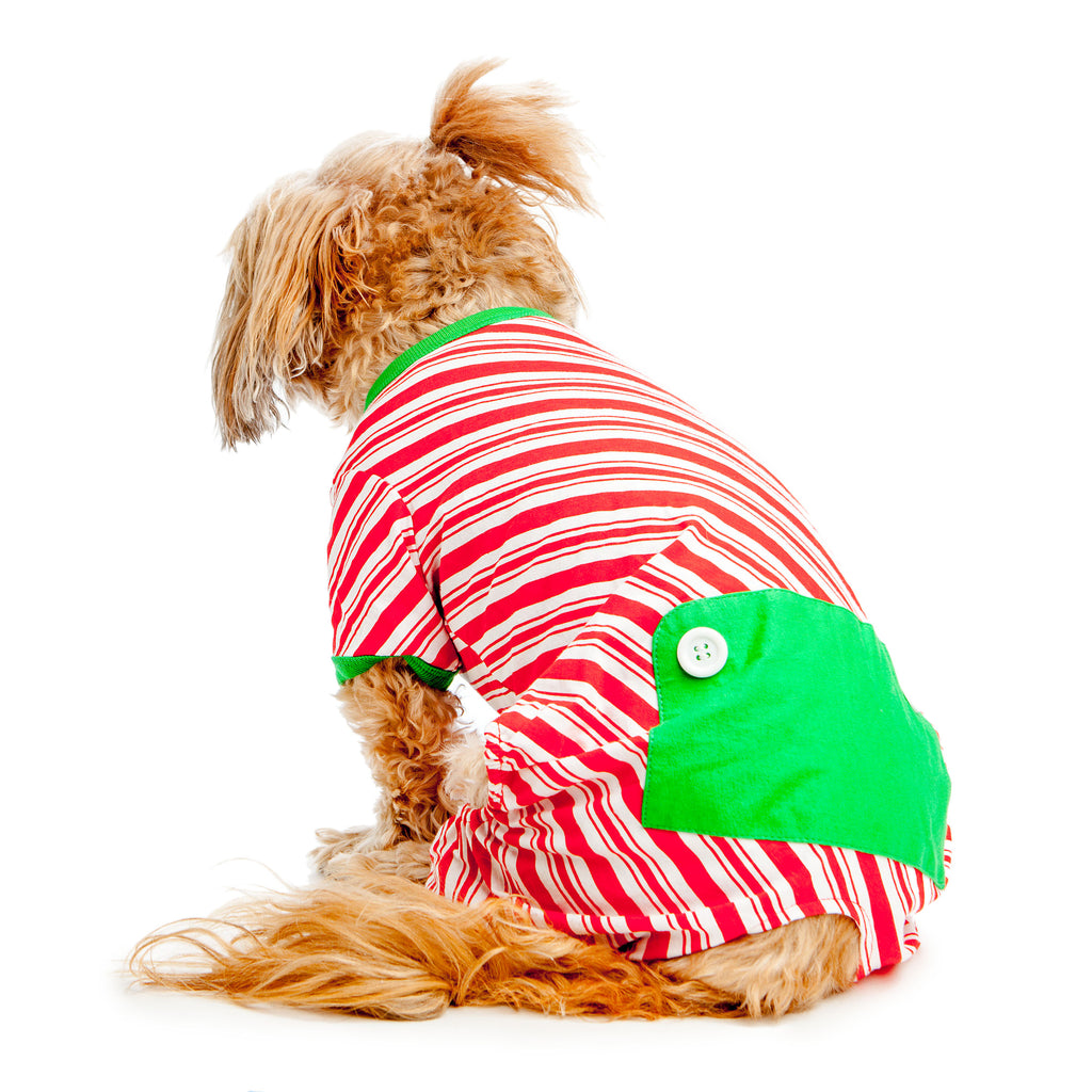 BEST FURRY FRIENDS | Red and White Striped Holiday PJs Apparel BEST FURRY FRIENDS   
