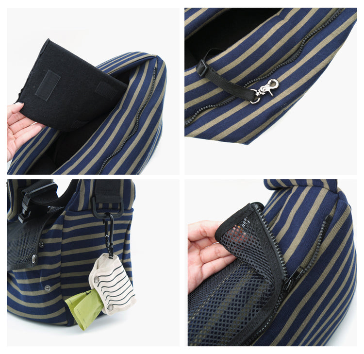 BETTERS | Sling Bag in Black & White Stripe Carry BETTERS   