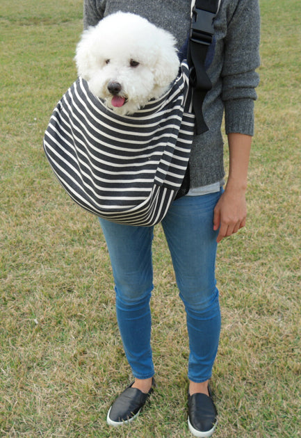 BETTERS | Sling Bag in Grey & White Stripe Carry BETTERS   