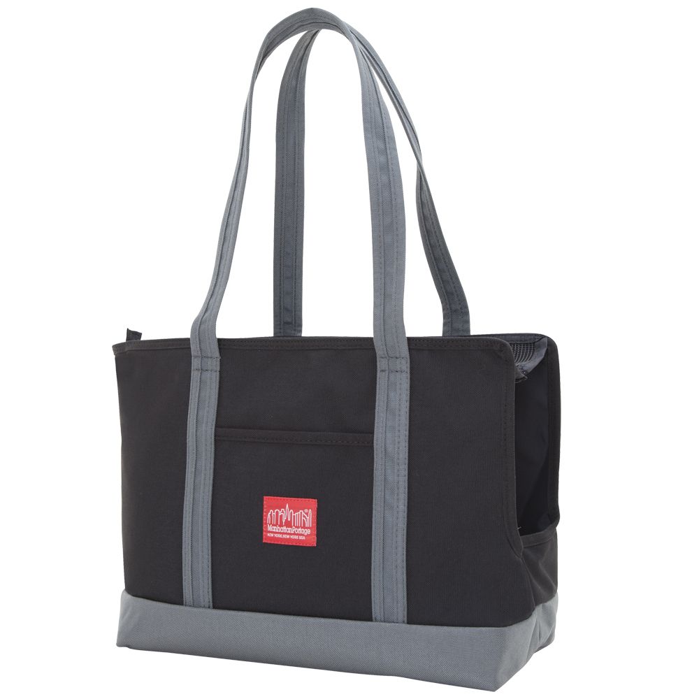 Open or Closed Pet Tote Bag in Black (Large) Carry MANHATTAN PORTAGE   