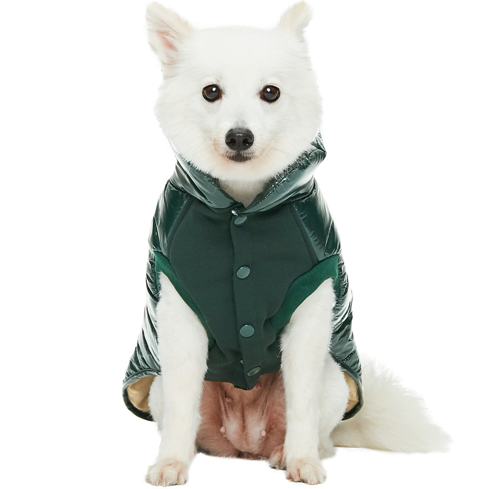 All Weather Quilted Puffer Jacket in Hunter Green (FINAL SALE) Wear DOGS & CATS & CO.   