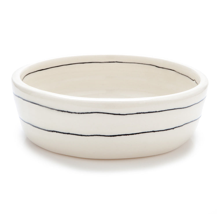 Black + White Stripe Bowl (Dog & Co. Exclusive) Bowls BTW CERAMICS   