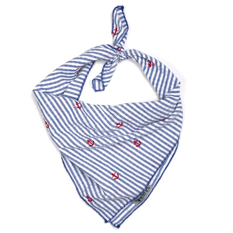 THE WORTHY DOG | Anchor Bandana Accessories THE WORTHY DOG   