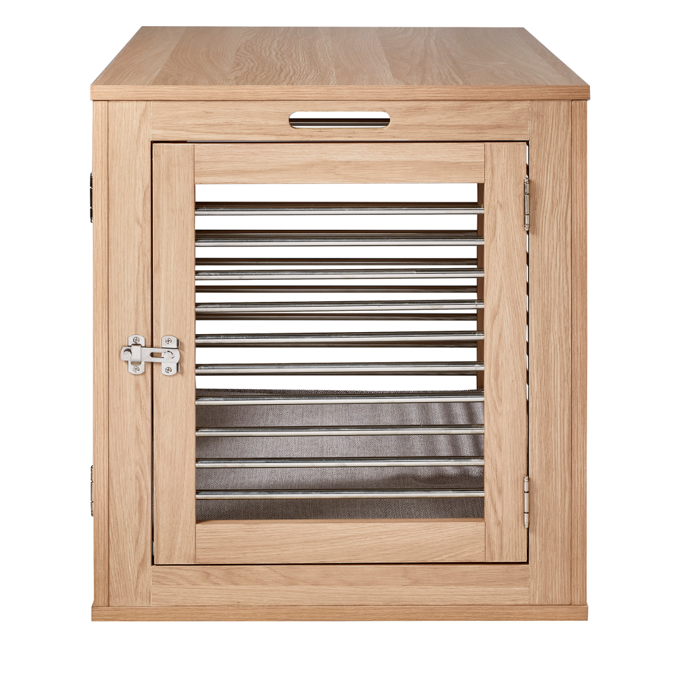 Moderno Dog Crate in White Oak<br>(Direct Ship) Dog Beds BOWSER'S PET PRODUCTS   