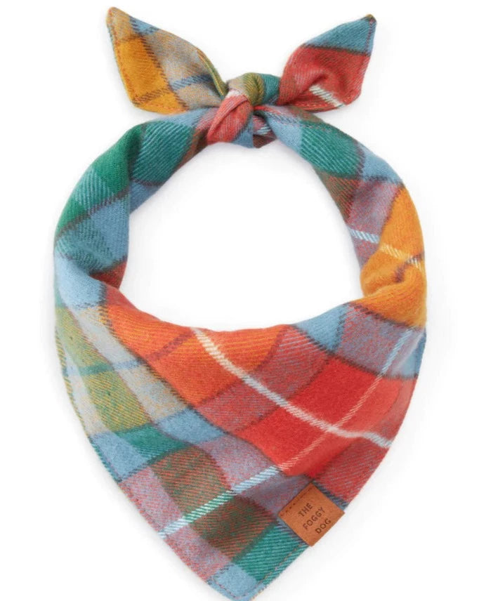 THE FOGGY DOG Buchanan Plaid Dog Bandana (Made in the USA) DOG & CO.