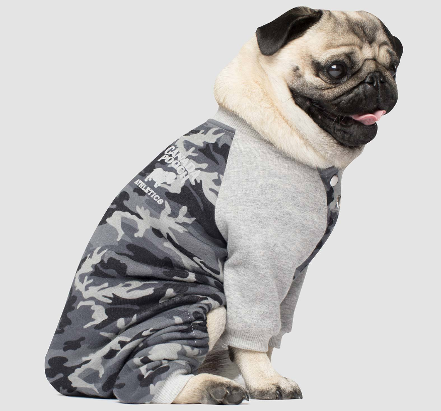 CANADA POOCH | Frosty Fleece Sweatsuit in Grey Camo Apparel CANADA POOCH   