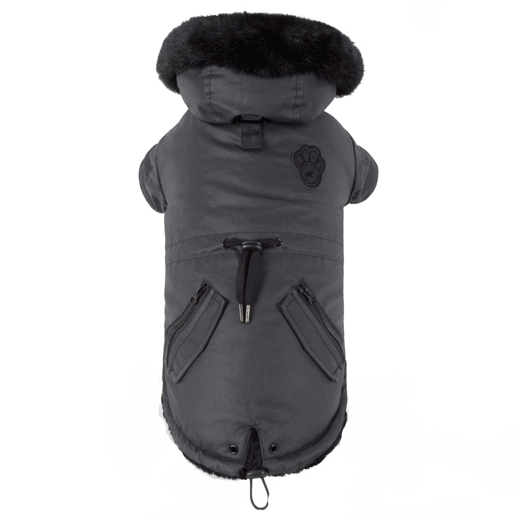 Urban Wax Dog Parka in Black Wear CANADA POOCH   