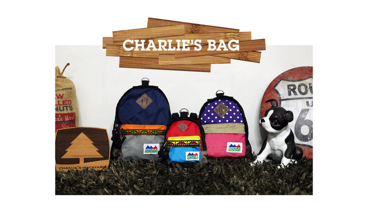 Charlie's Bag Backpack in Navy Walk CHARLIE'S BACKYARD   
