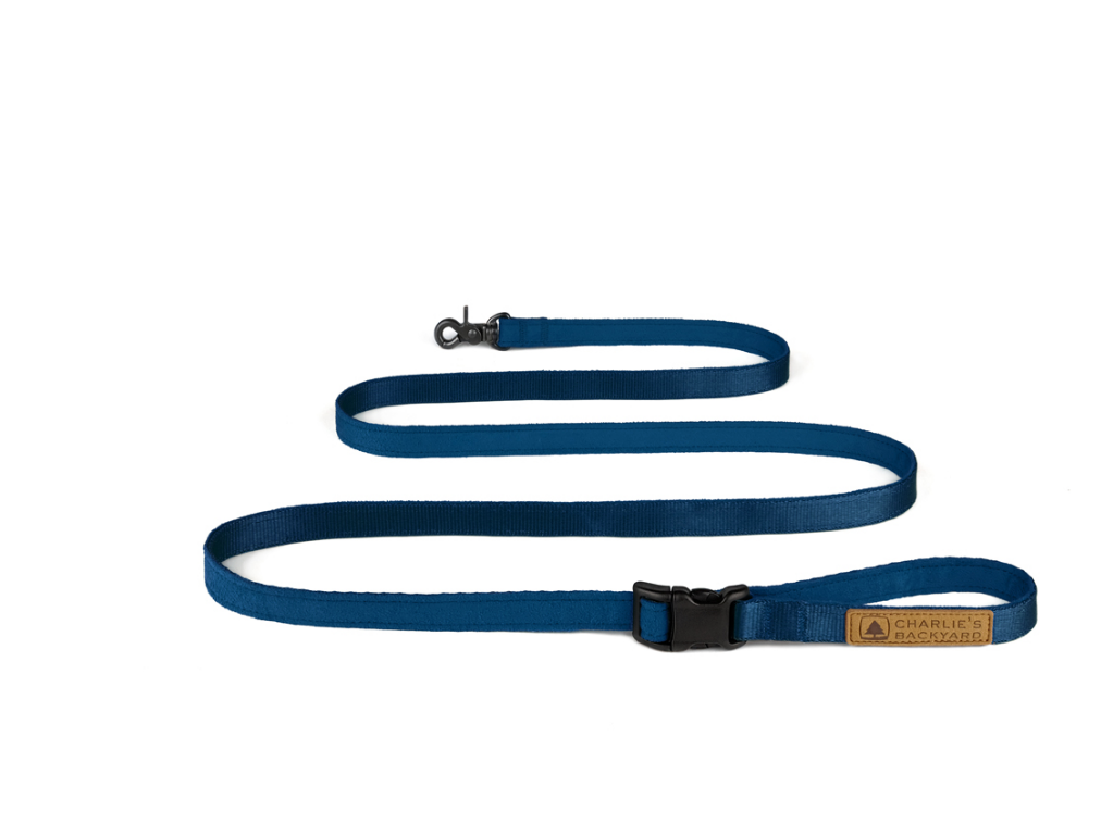 Adjustable Easy Dog Leash in Navy Walk CHARLIE'S BACKYARD   