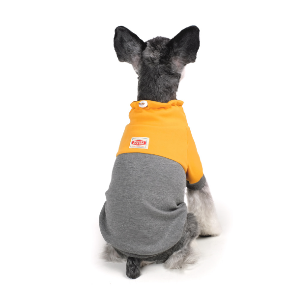 CHARLIE'S BACKYARD | Rover Pullover in Grey & Yellow Apparel CHARLIE'S BACKYARD   