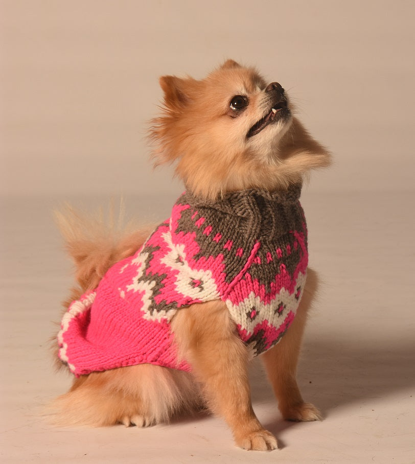 CHILLY DOG | Hot Pink Alps Sweater Apparel Chilly Dog   