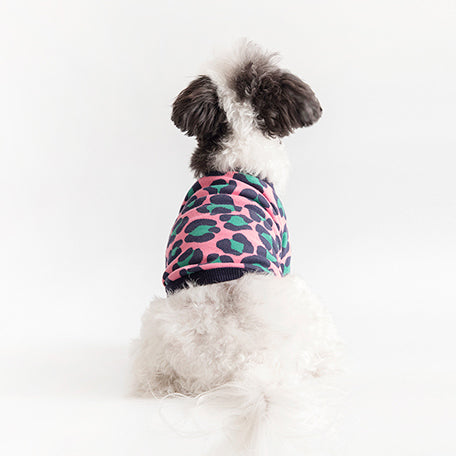 COTE A COTE | Leopard Cardigan in Pink Apparel COTE A COTE   