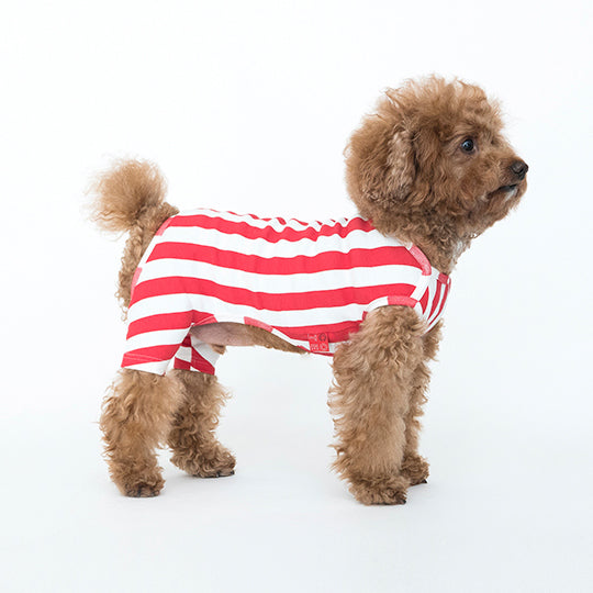 COTE A COTE | Retro Stripe All-in-One in Red & White Apparel COTE A COTE   