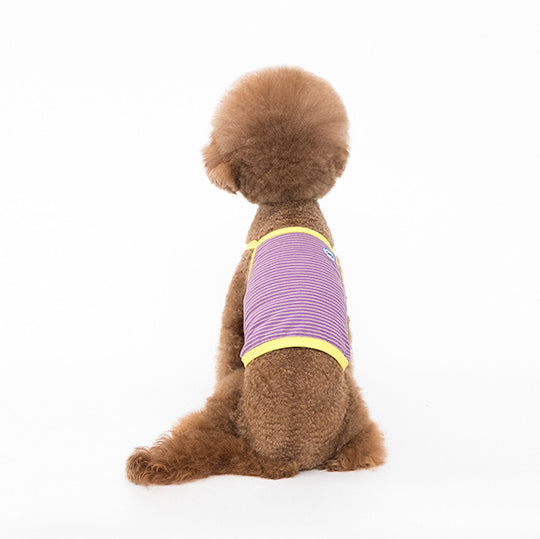 COTE A COTE | Striped Crop Top in Lilac Apparel COTE A COTE   