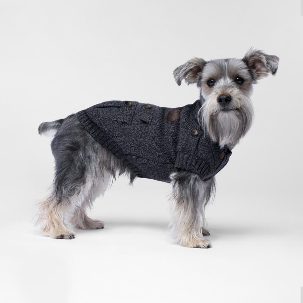 CANADA POOCH | Cargo Cardigan Sweater in Charcoal Coats & Jackets CANADA POOCH   