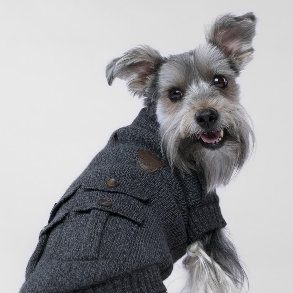 CANADA POOCH | Cargo Cardigan Sweater in Charcoal Coats & Jackets CANADA POOCH   