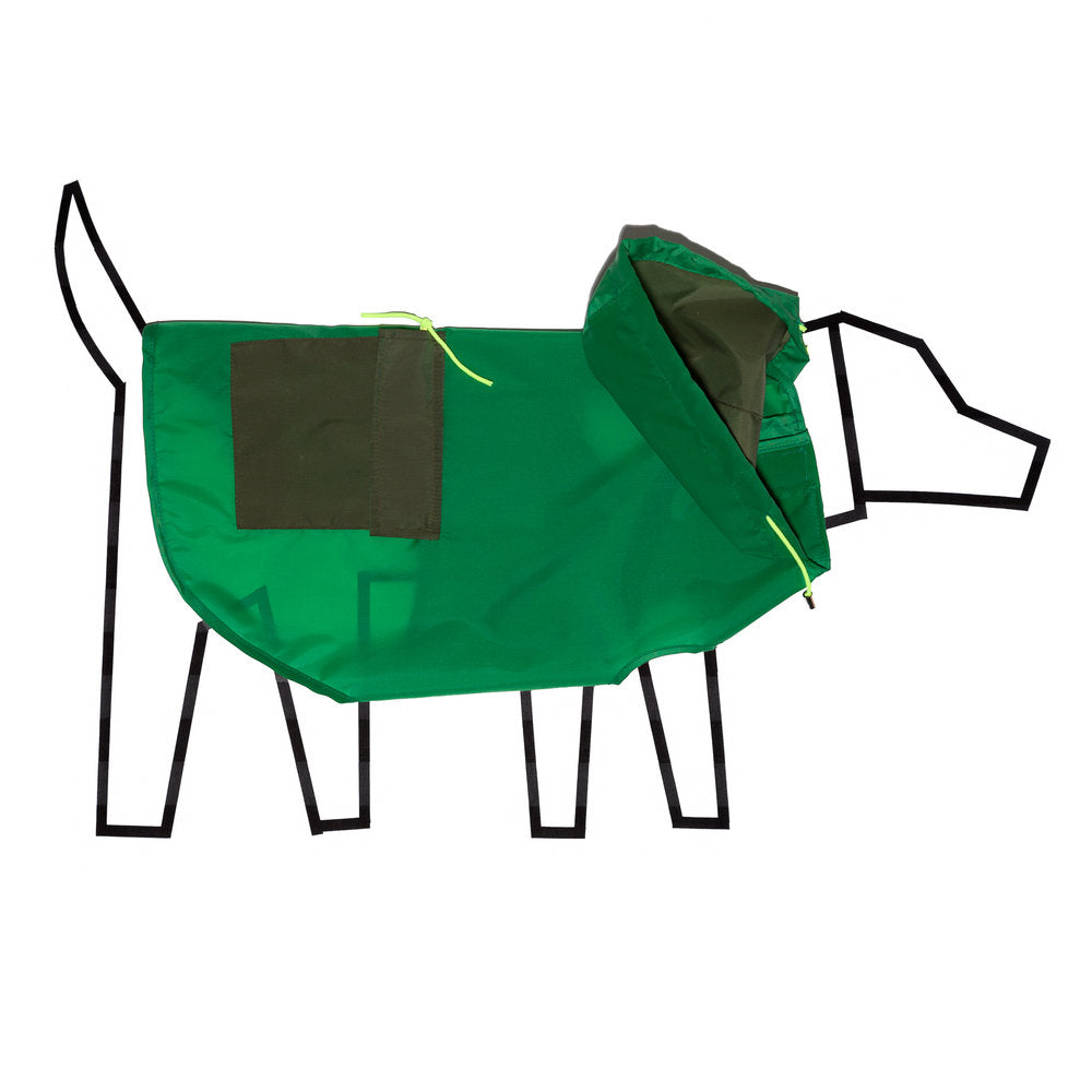 WARE OF THE DOG | Colorblock Anorak Raincoat in Green/Olive Apparel WARE OF THE DOG   