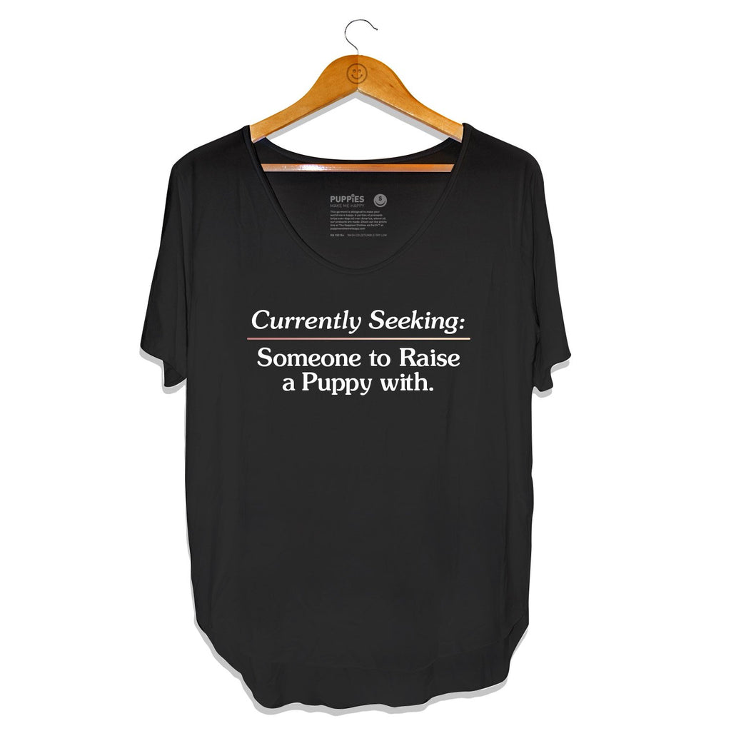 PUPPIES MAKE ME HAPPY | Currently Seeking Weekend T-Shirt Human PUPPIES MAKE ME HAPPY   