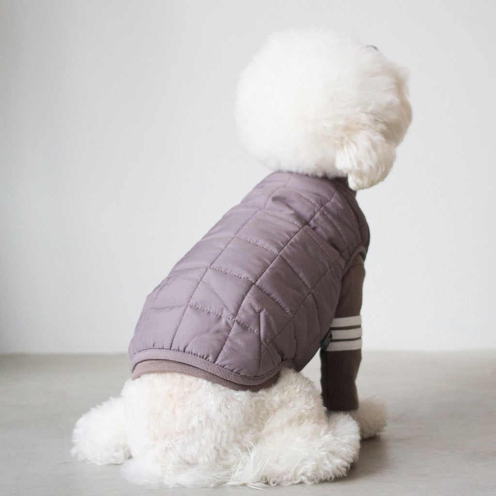 DENTISTS APPOINTMENT | Warm Quilted Vest in Mocha (w/ Harness Hole) Apparel DENTISTS APPOINTMENT   