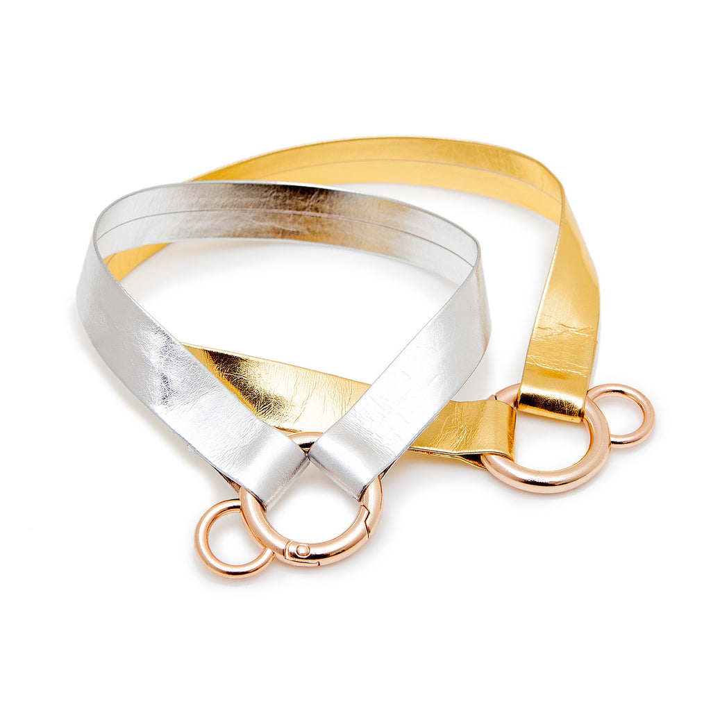 DNY | Choker Tag Holder in Metallic Gold Accessories DNY   