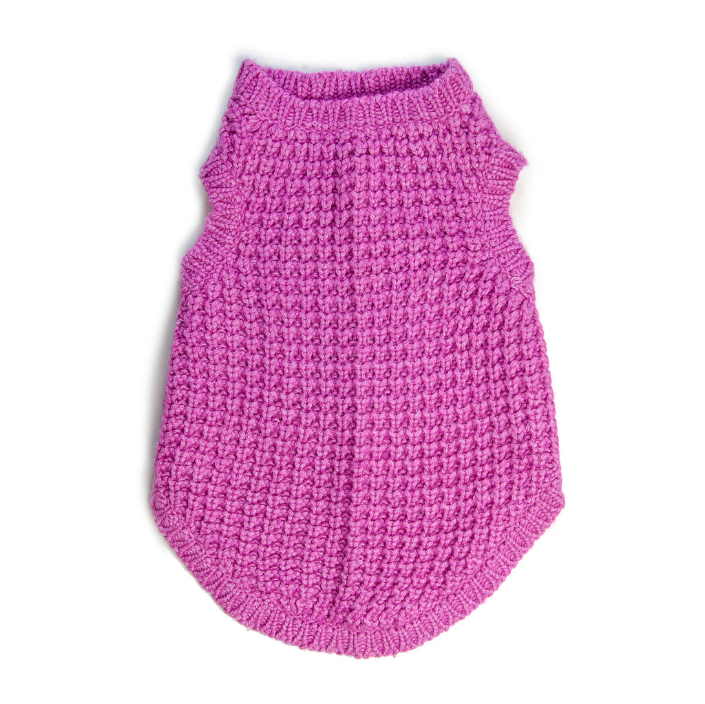 DNY | Chunky Knit Sleeveless Sweater in Raspberry Apparel DNY   