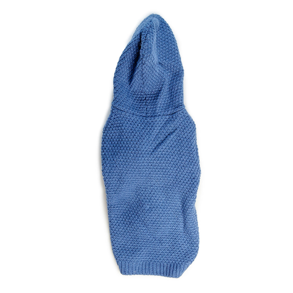DNY | Fine Knit Beach Hoodie in Sea Blue Apparel DNY   