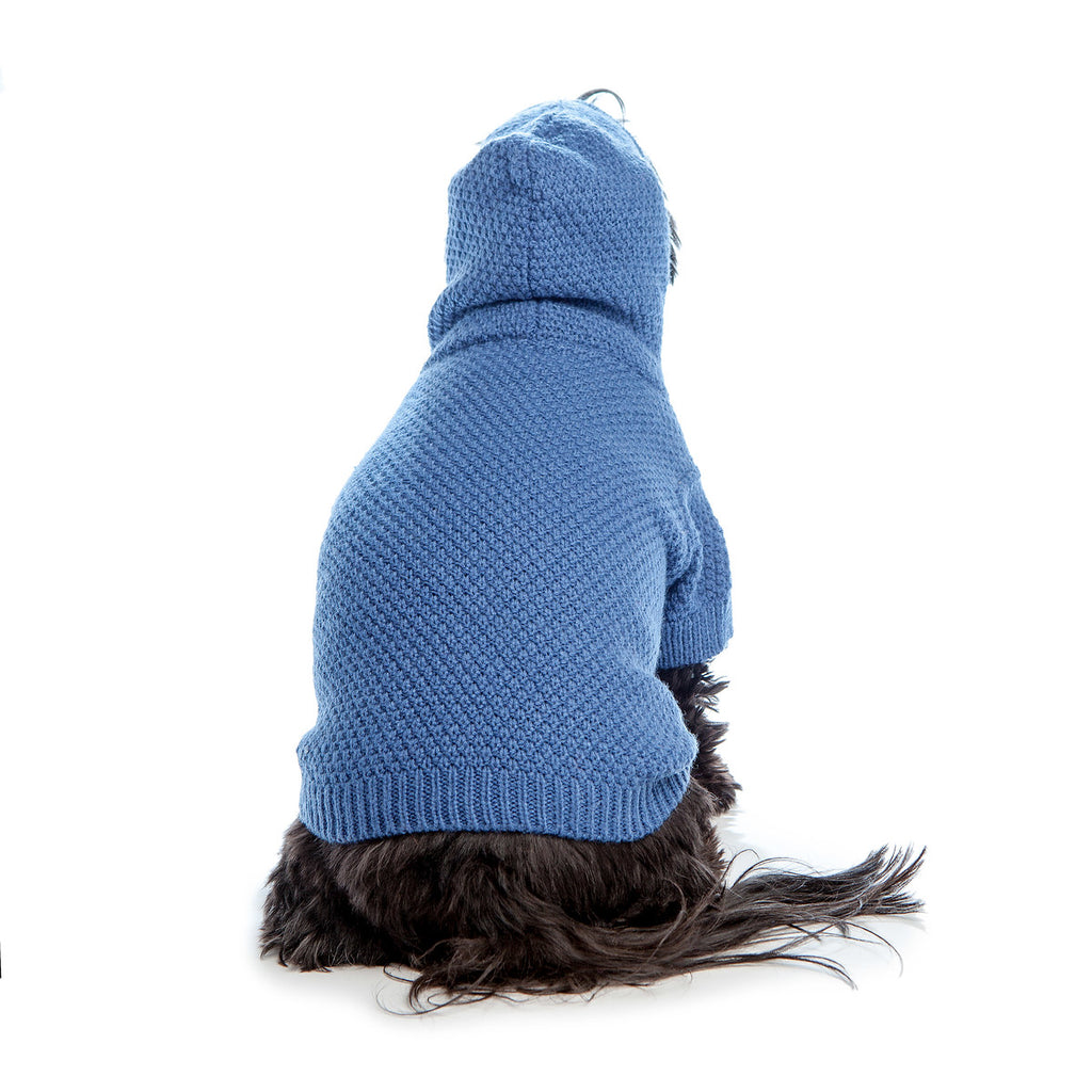 DNY | Fine Knit Beach Hoodie in Sea Blue Apparel DNY   