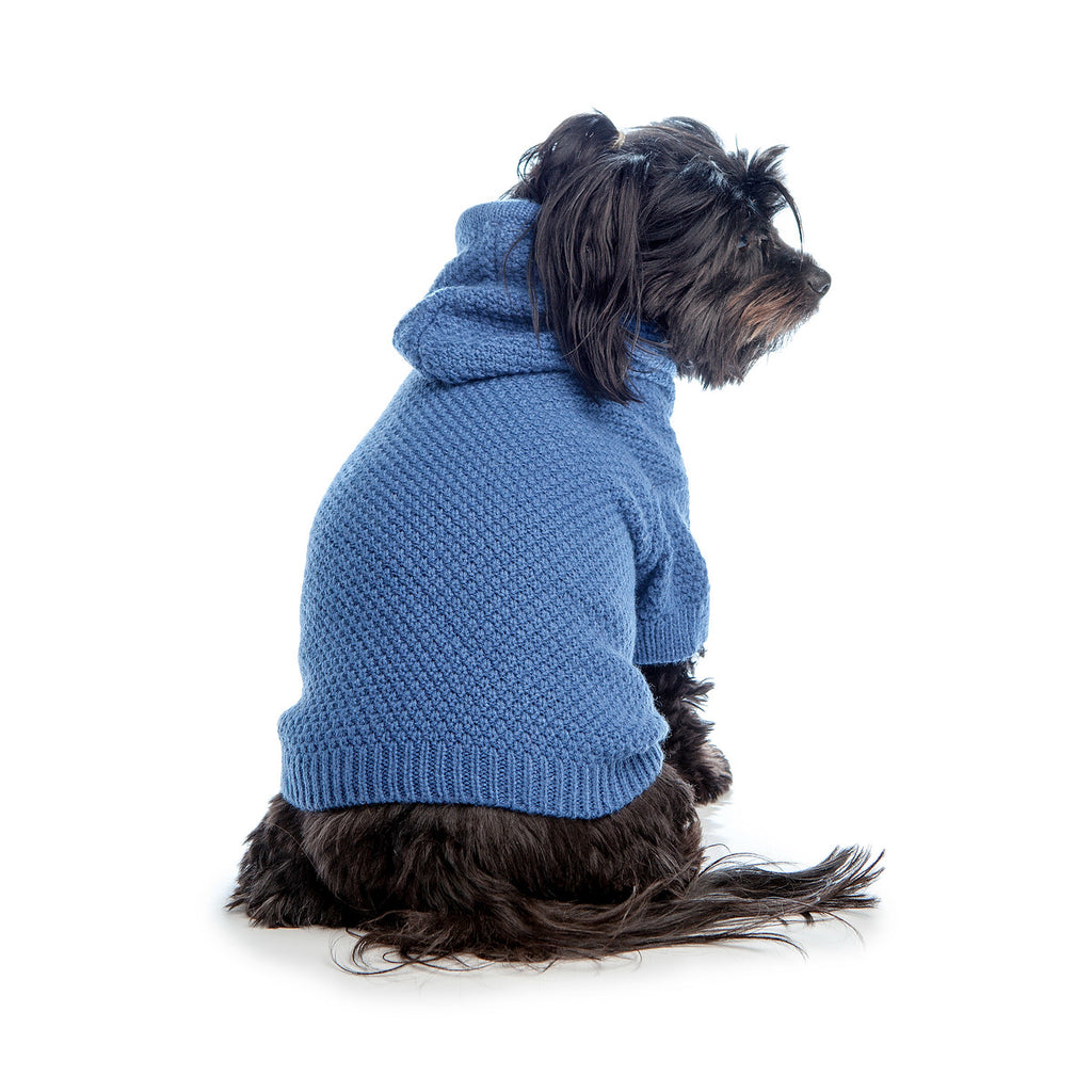 DNY | Fine Knit Beach Hoodie in Sea Blue Apparel DNY   