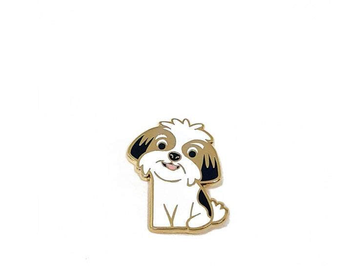 DOGGIE DRAWINGS | Shih Tzu Enamel Pin Human DOGGIE DRAWINGS   