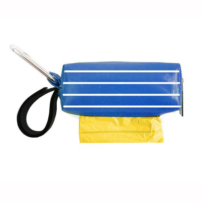 True Blue with White Stripes Dog Waste Bag Dispenser WALK DOGGIE WALK   