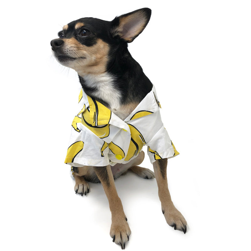 Banana Button Down Dog Shirt Wear DOGO   