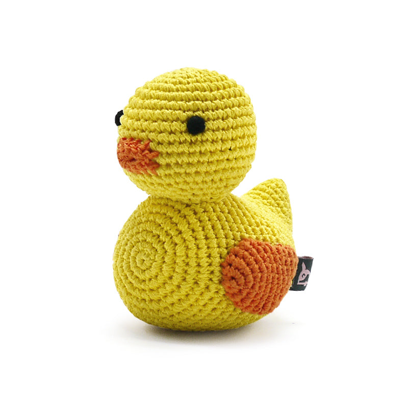 Duck Squeaky Knit Dog Toy Play DOGO   