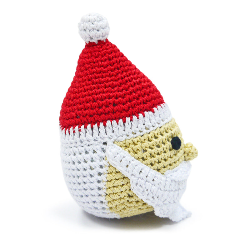 Santa Knit Crochet Squeaky Toy PLAY DOGO   